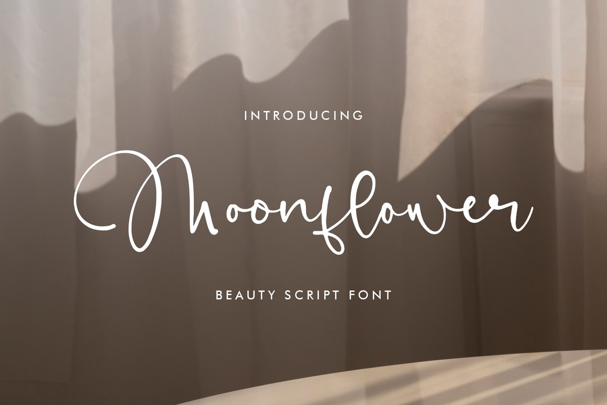 Beispiel einer Moonflower Regular-Schriftart