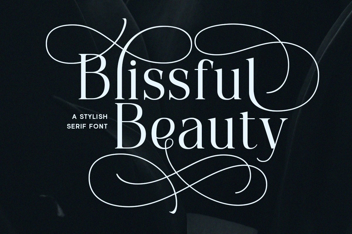 Beispiel einer Blissful Beauty-Schriftart