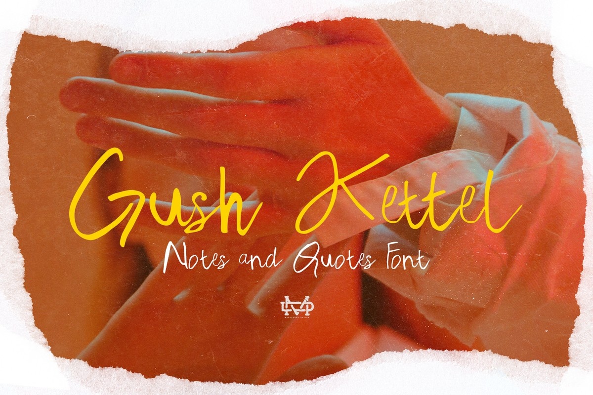 Beispiel einer Gush Kettel Medium-Schriftart