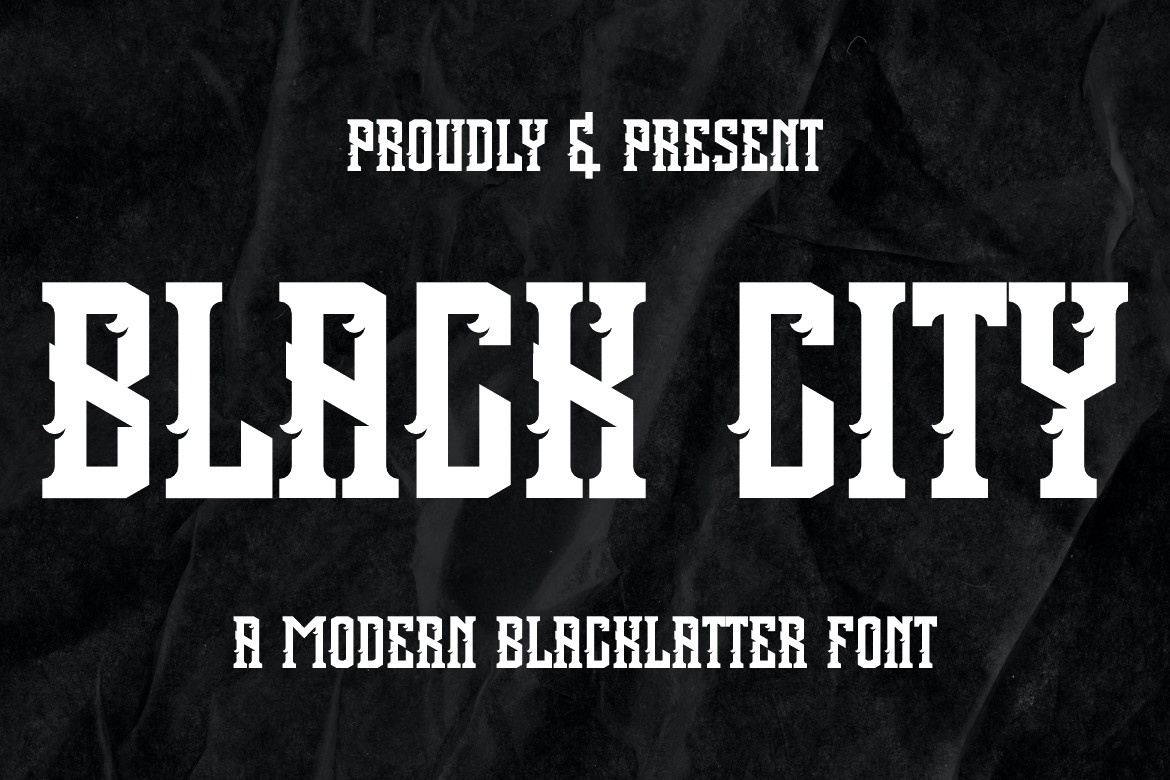 Beispiel einer Black City-Schriftart
