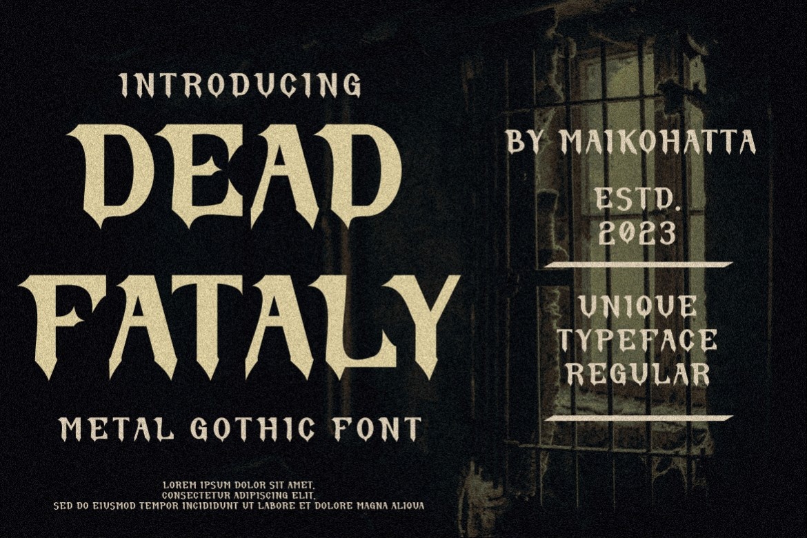 Beispiel einer Dead Fataly-Schriftart