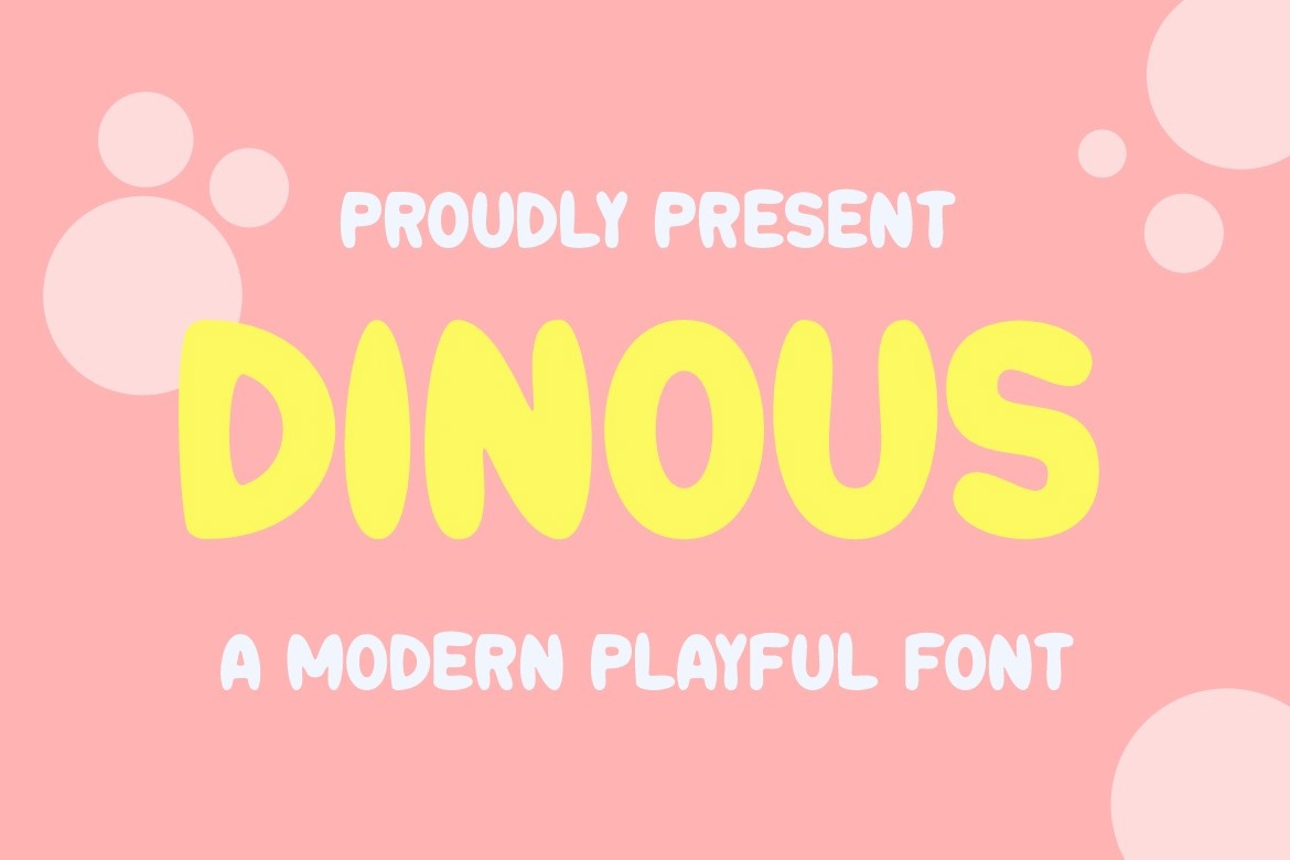 Beispiel einer Dinous Regular-Schriftart
