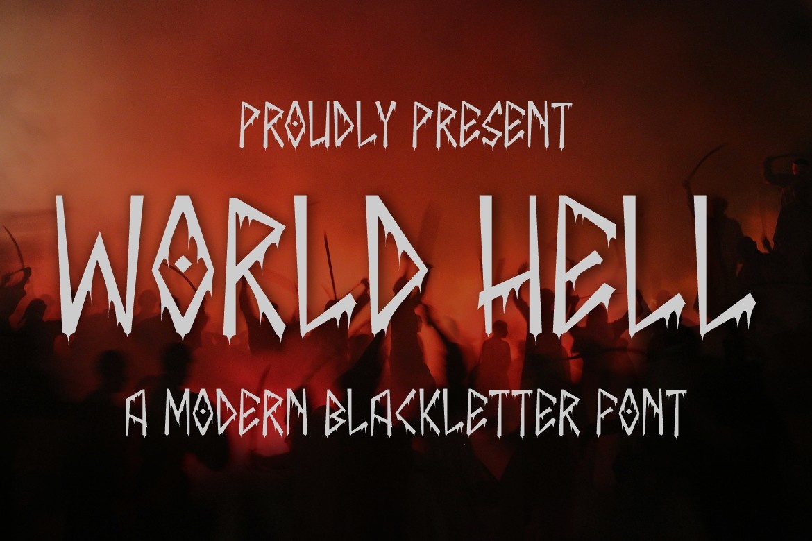 Beispiel einer World Hell-Schriftart