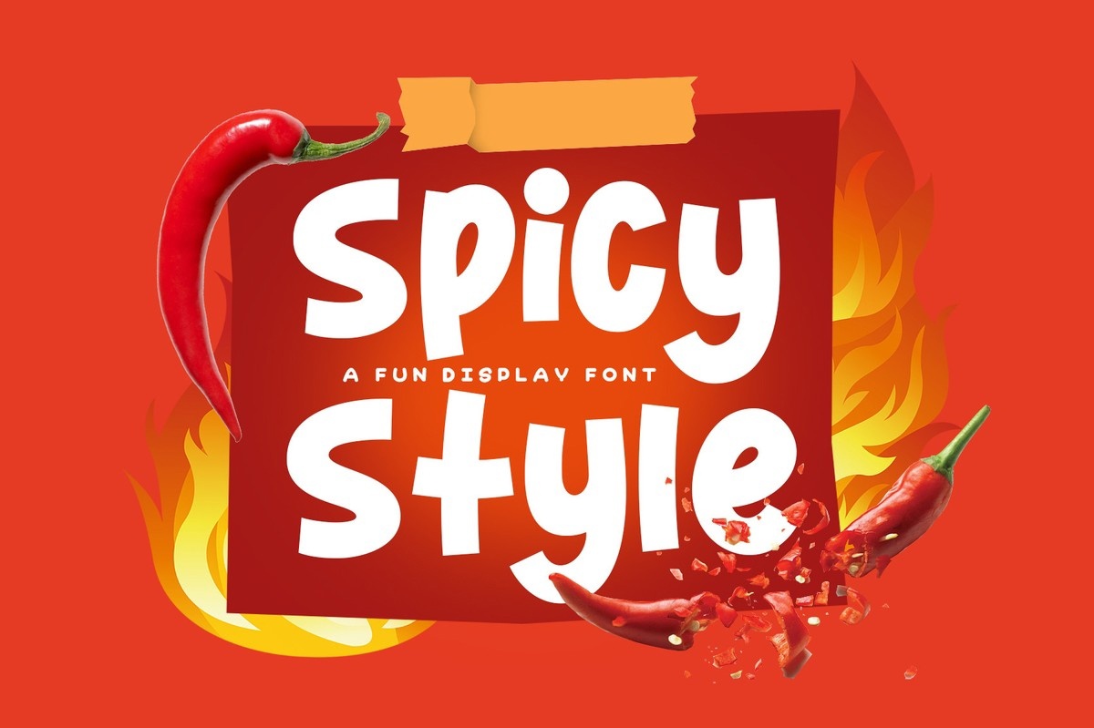 Beispiel einer Spicy Style-Schriftart