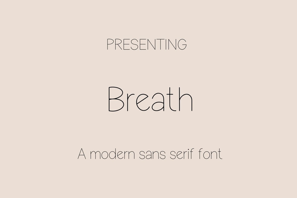 Beispiel einer Breath-Schriftart