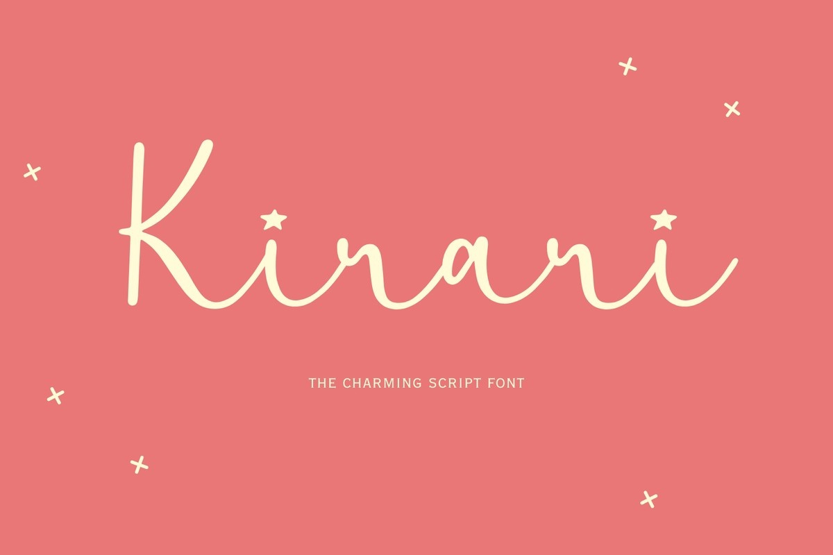 Beispiel einer Kirari Regular-Schriftart