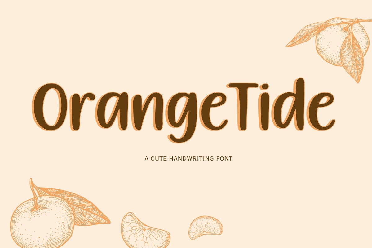 Beispiel einer Orangetide-Schriftart