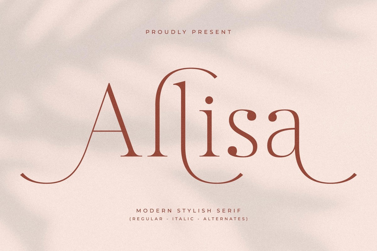 Beispiel einer Allisa Italic-Schriftart