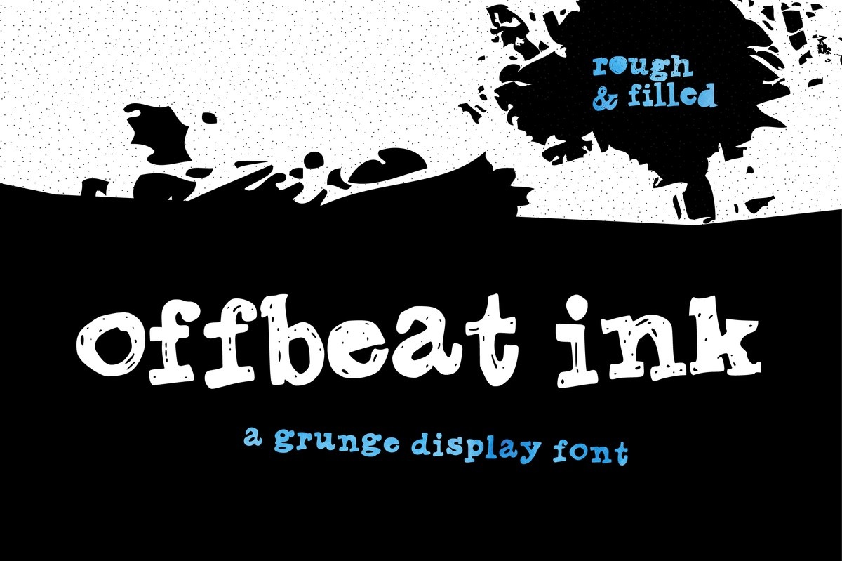 Beispiel einer Offbeat Ink Rough-Schriftart