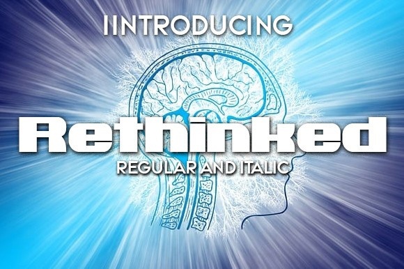 Beispiel einer Rethinked-Schriftart