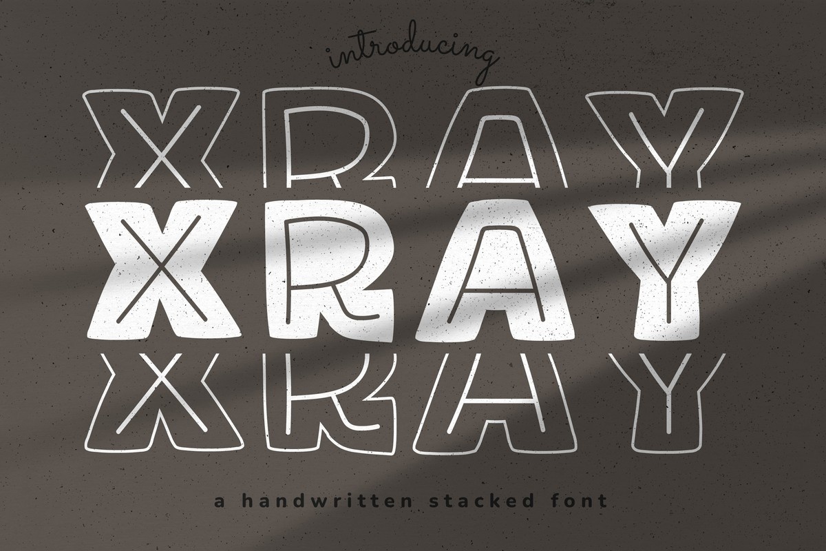 Beispiel einer X-Ray Stacked-Schriftart