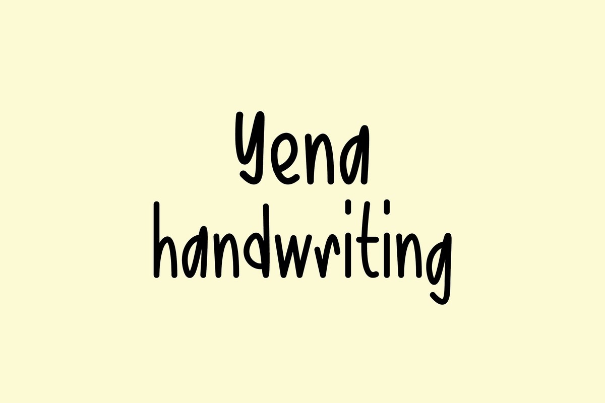 Beispiel einer Yena-Schriftart