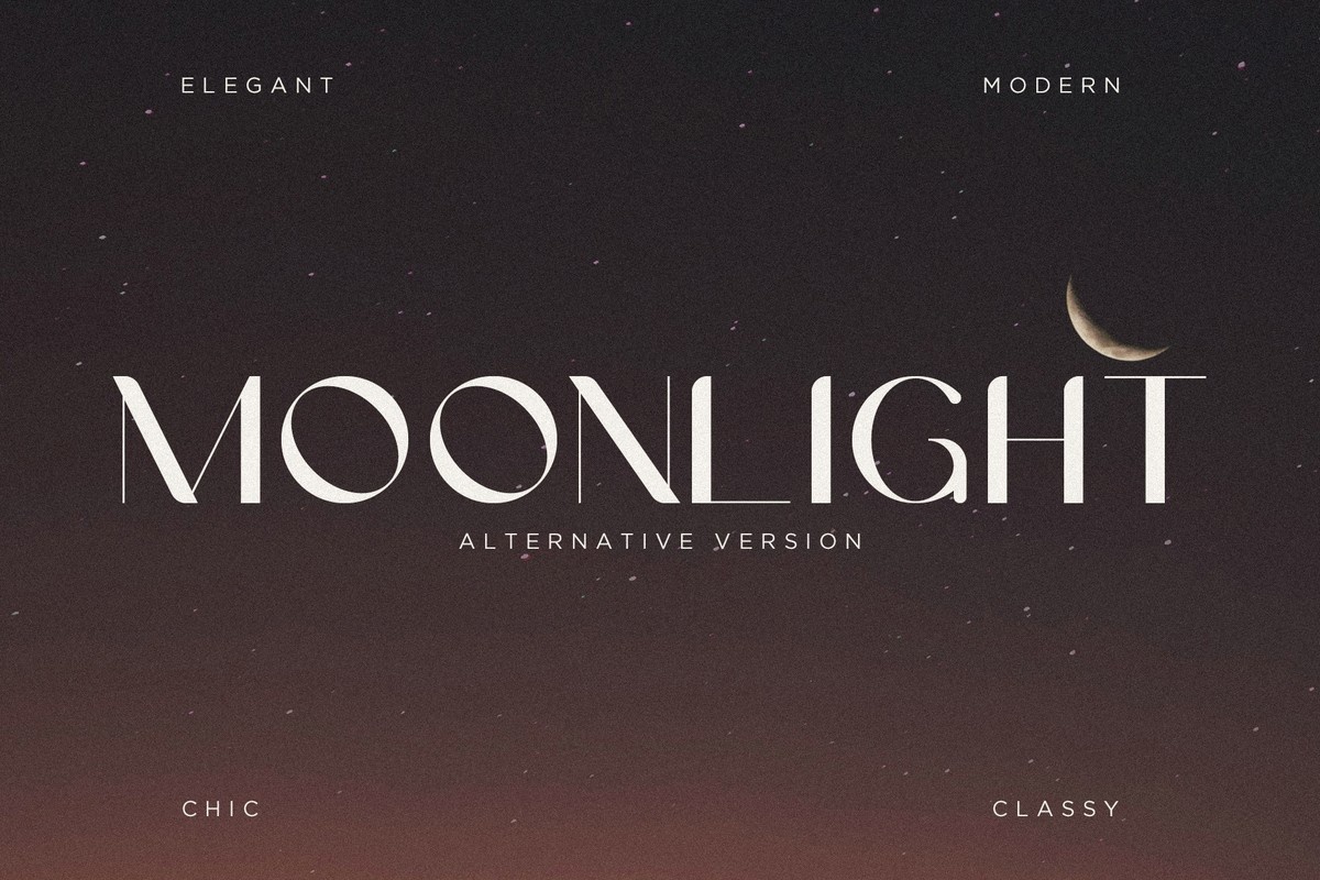 Beispiel einer Moonlight Alternative-Schriftart