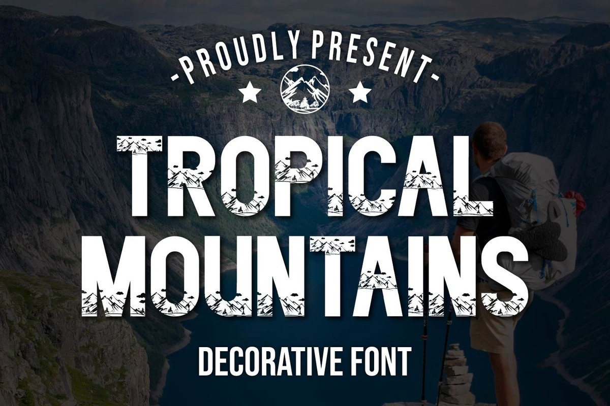 Beispiel einer Tropical Montains-Schriftart