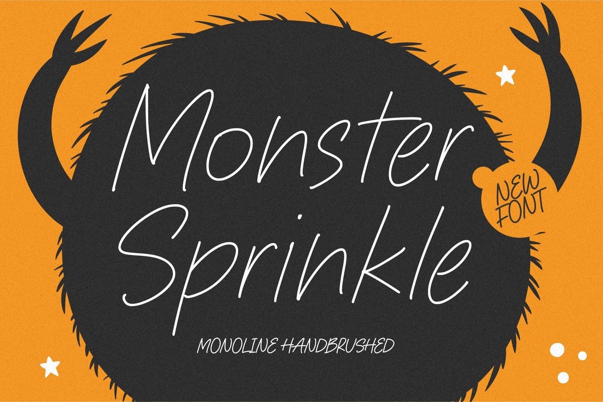 Beispiel einer Monster Sprinkle-Schriftart