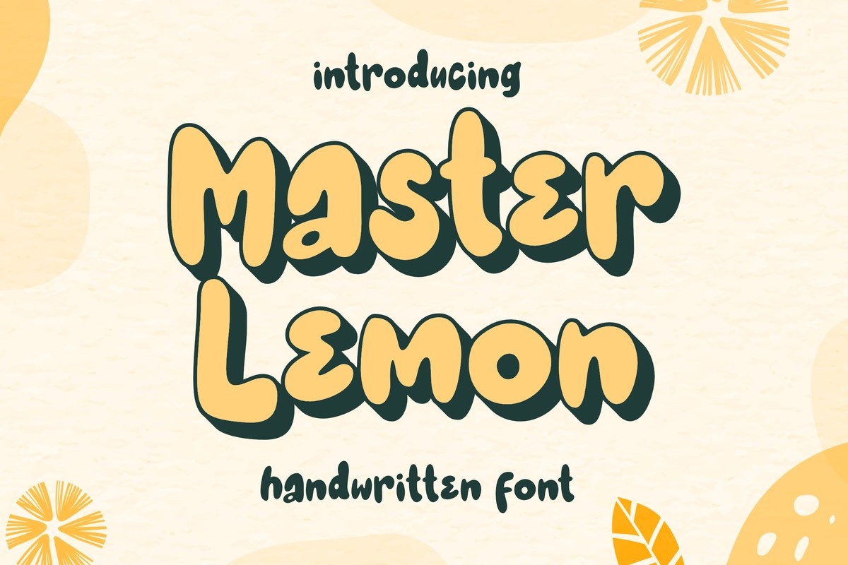 Beispiel einer Master Lemon Regular-Schriftart