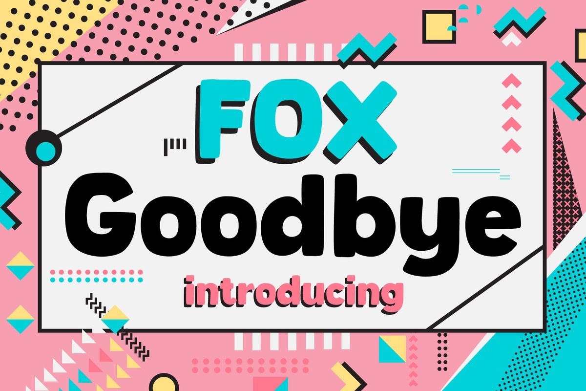 Beispiel einer Fox Goodbye Regular-Schriftart