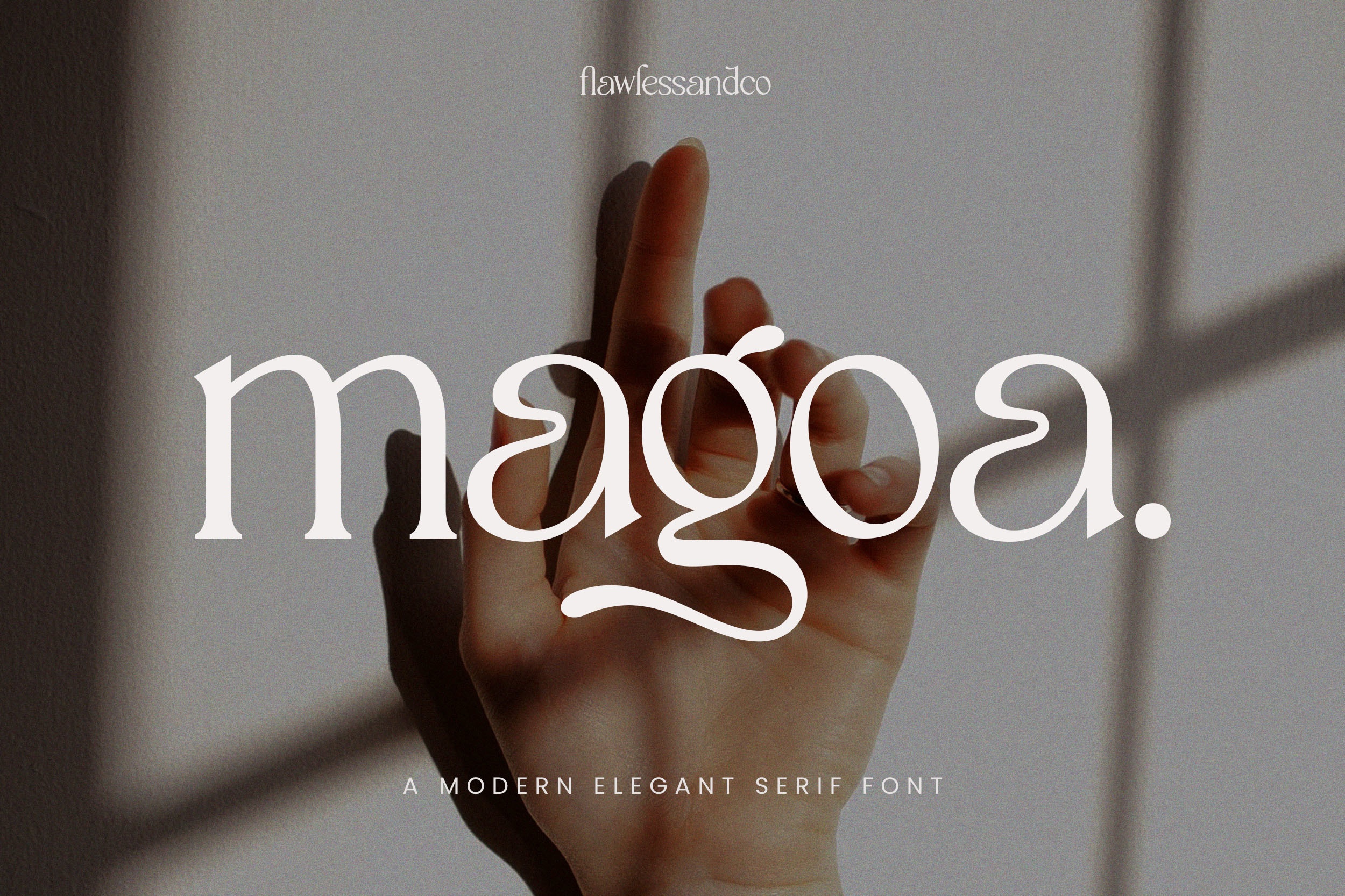 Beispiel einer Magoa Regular-Schriftart