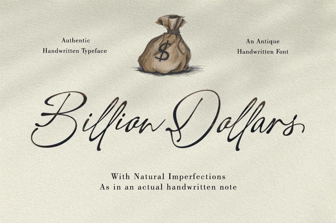 Beispiel einer Billion Dollars Regular-Schriftart