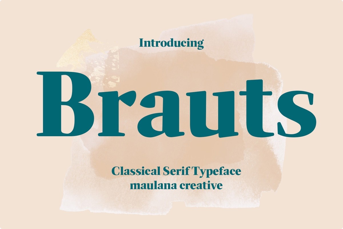 Beispiel einer Brauts Regular-Schriftart