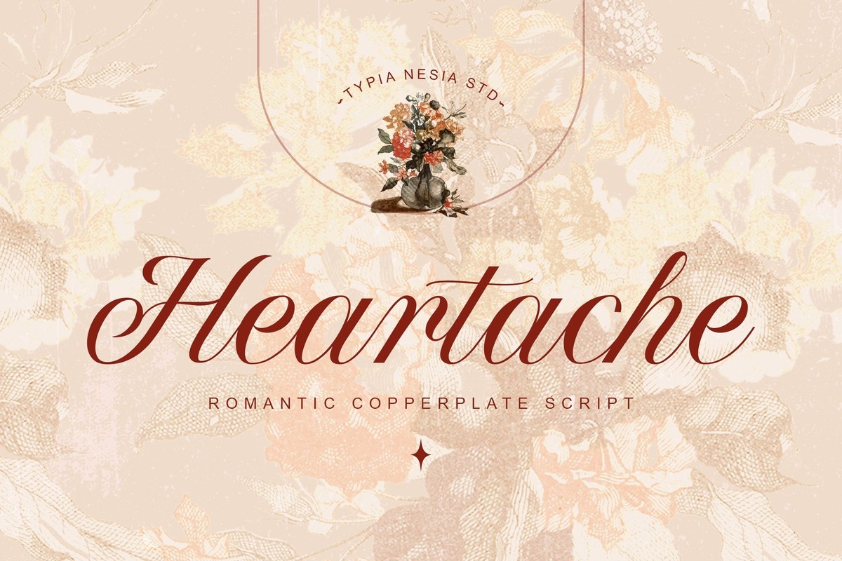 Beispiel einer Heartache-Schriftart