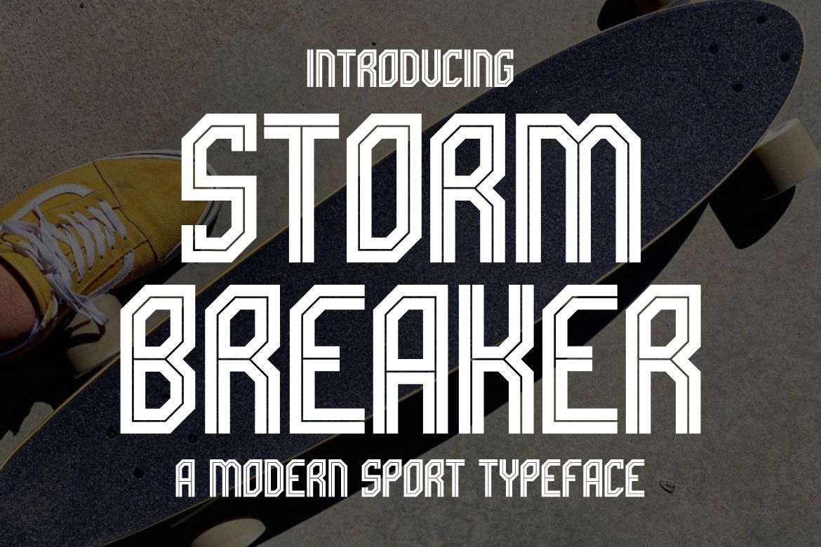 Beispiel einer Storm Breaker-Schriftart