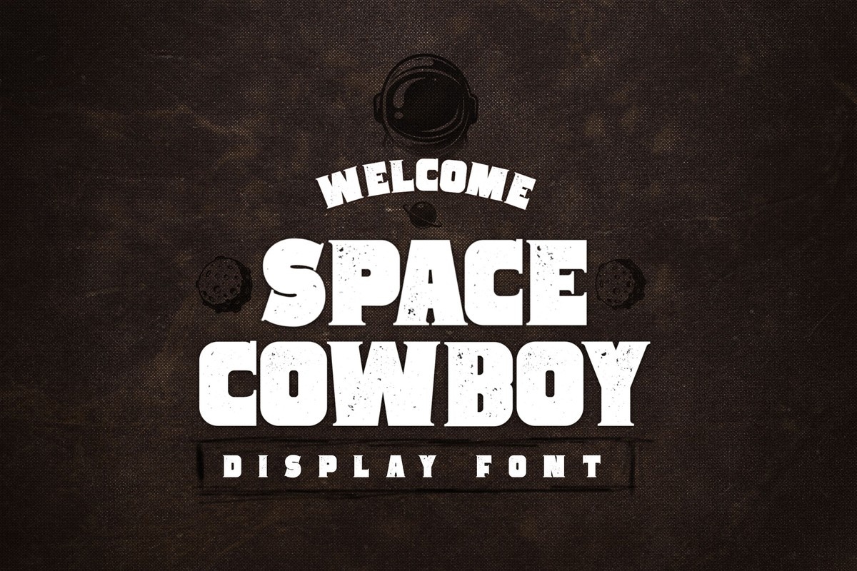 Beispiel einer Space Cowboy-Schriftart