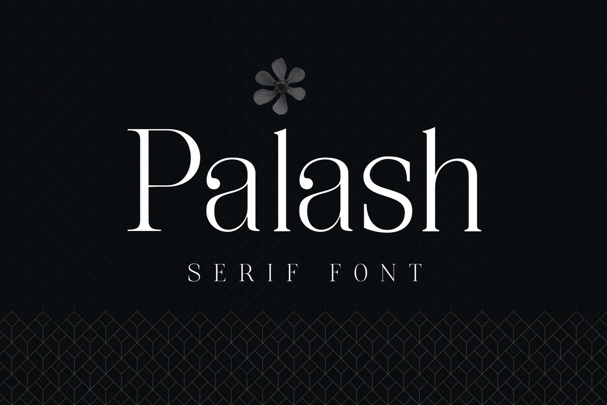 Beispiel einer Palash-Schriftart