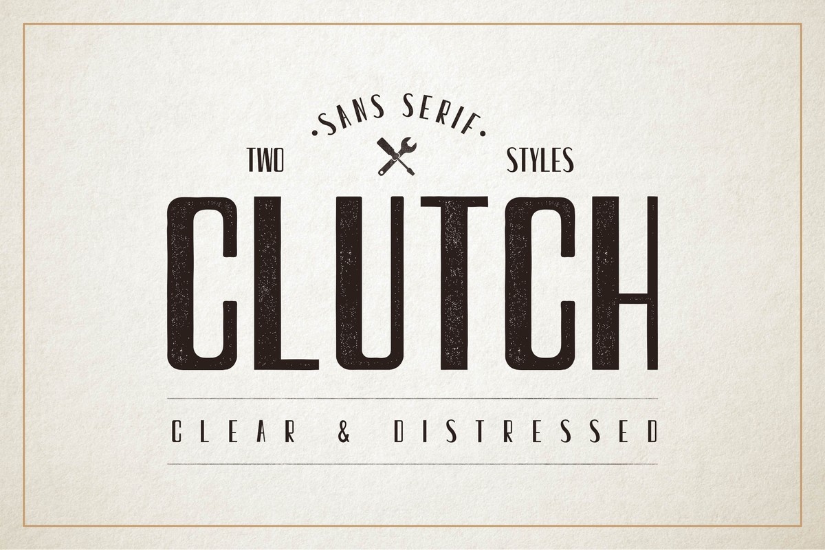 Beispiel einer Clutch Regular-Schriftart