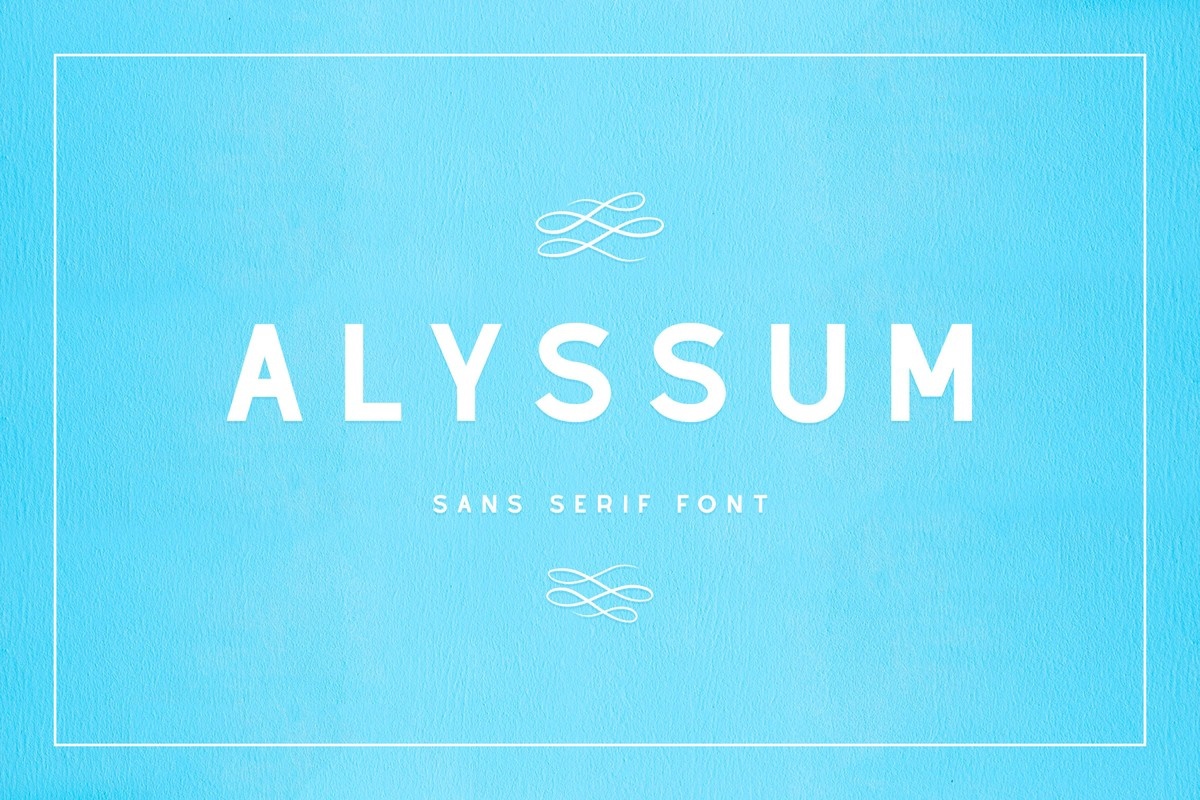 Beispiel einer Alyssum Sans-Schriftart