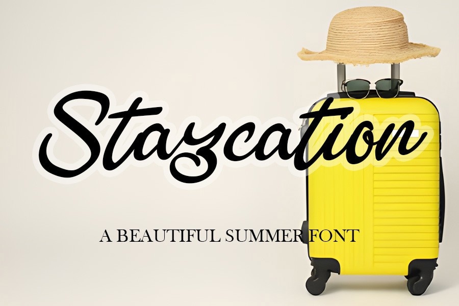 Beispiel einer Staycation-Schriftart