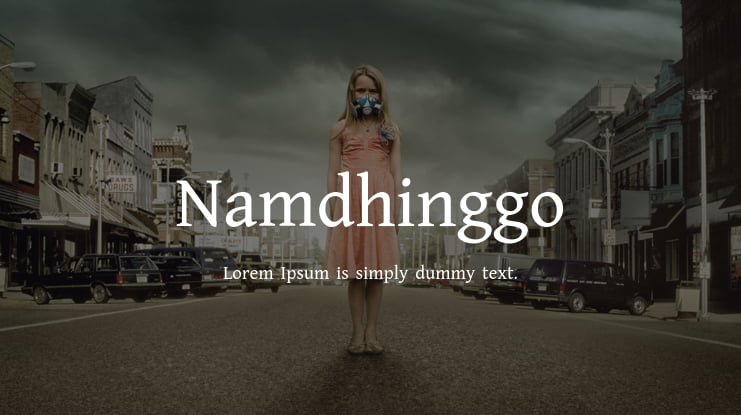 Beispiel einer Namdhinggo-Schriftart
