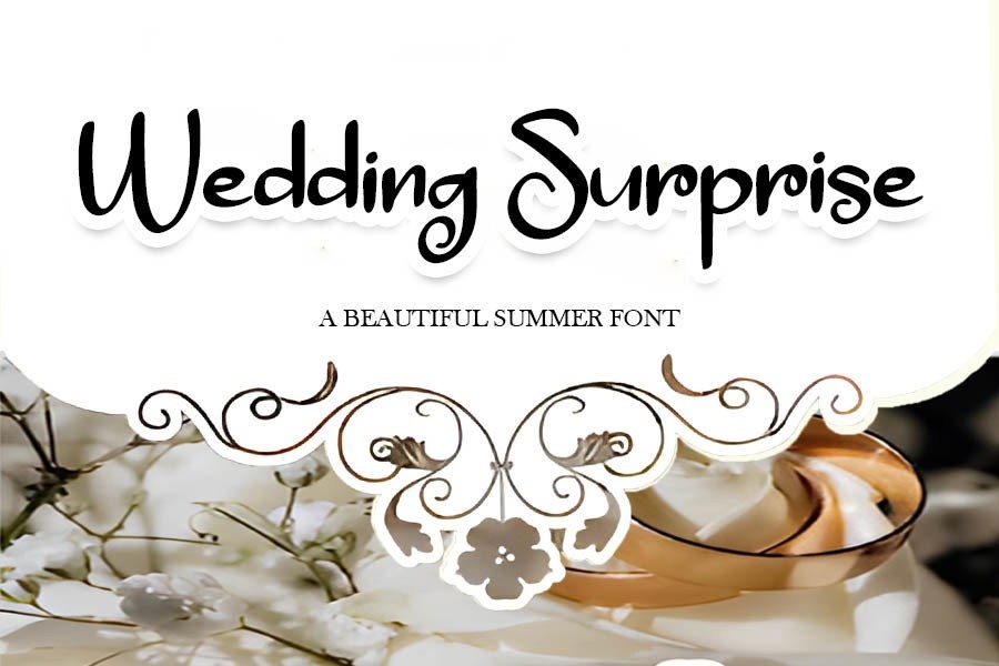 Beispiel einer Wedding Surprise Regular-Schriftart