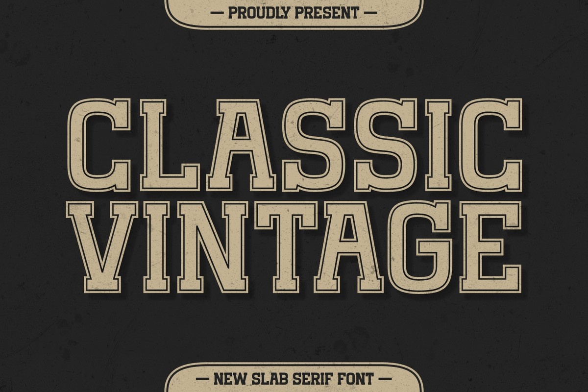 Beispiel einer Classic Vintage-Schriftart