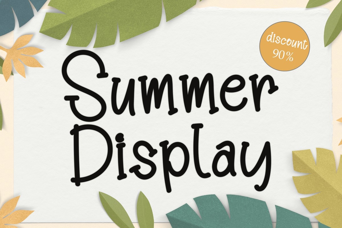 Beispiel einer Summer Display Regular-Schriftart