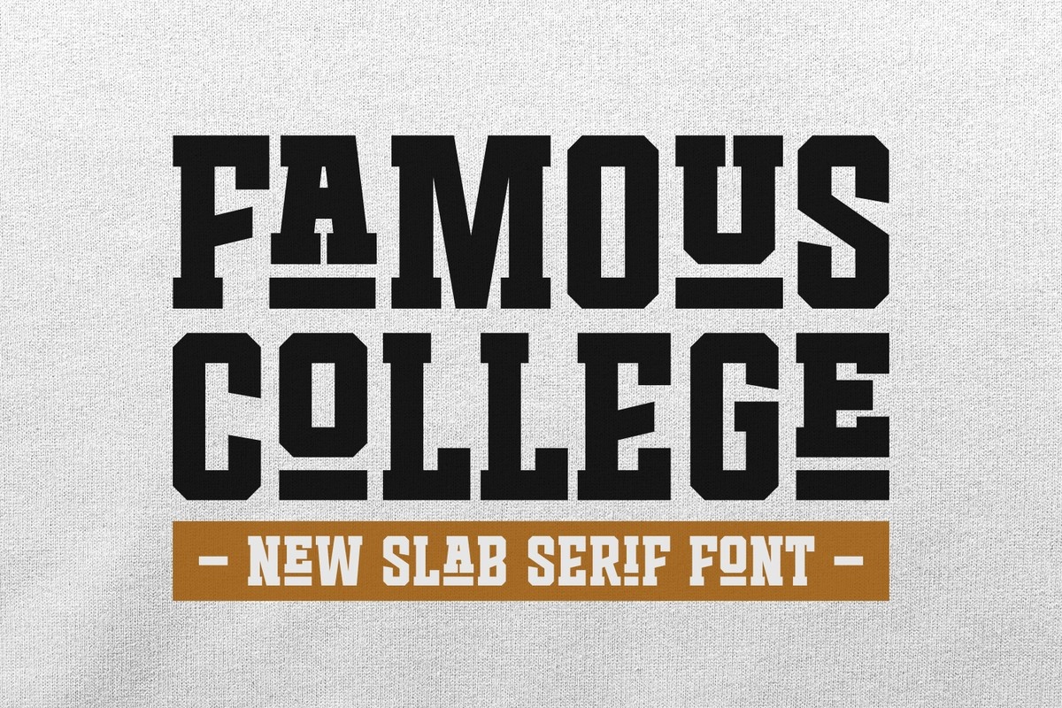 Beispiel einer Famous College-Schriftart