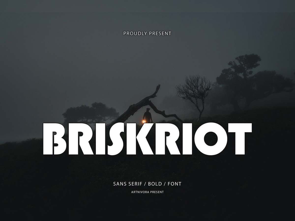 Beispiel einer Briskriot-Schriftart