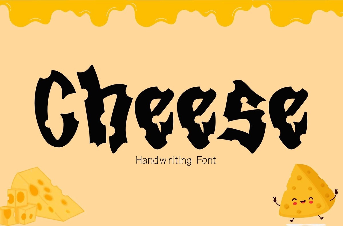 Beispiel einer Cheese-Schriftart