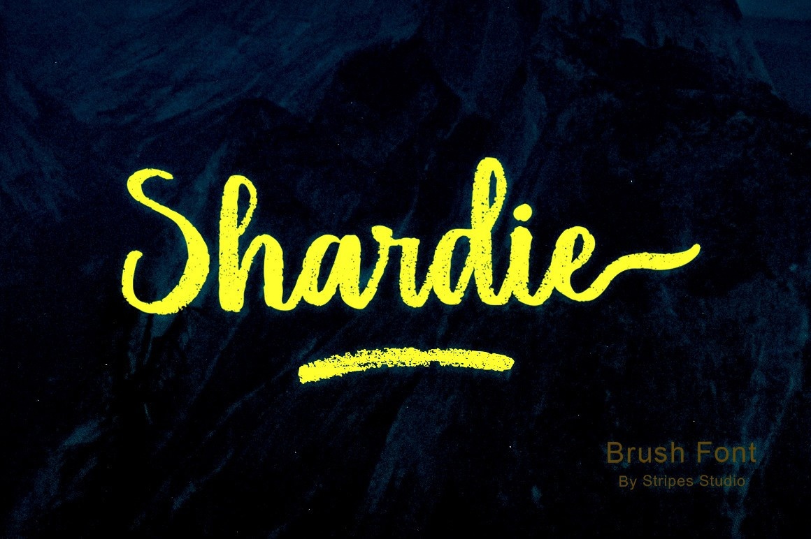 Beispiel einer Shardie Regular-Schriftart