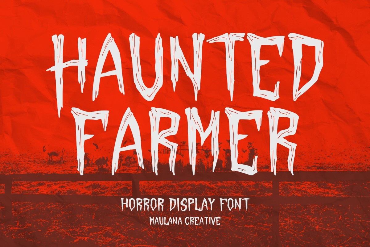 Beispiel einer Haunted Farmer Regular-Schriftart