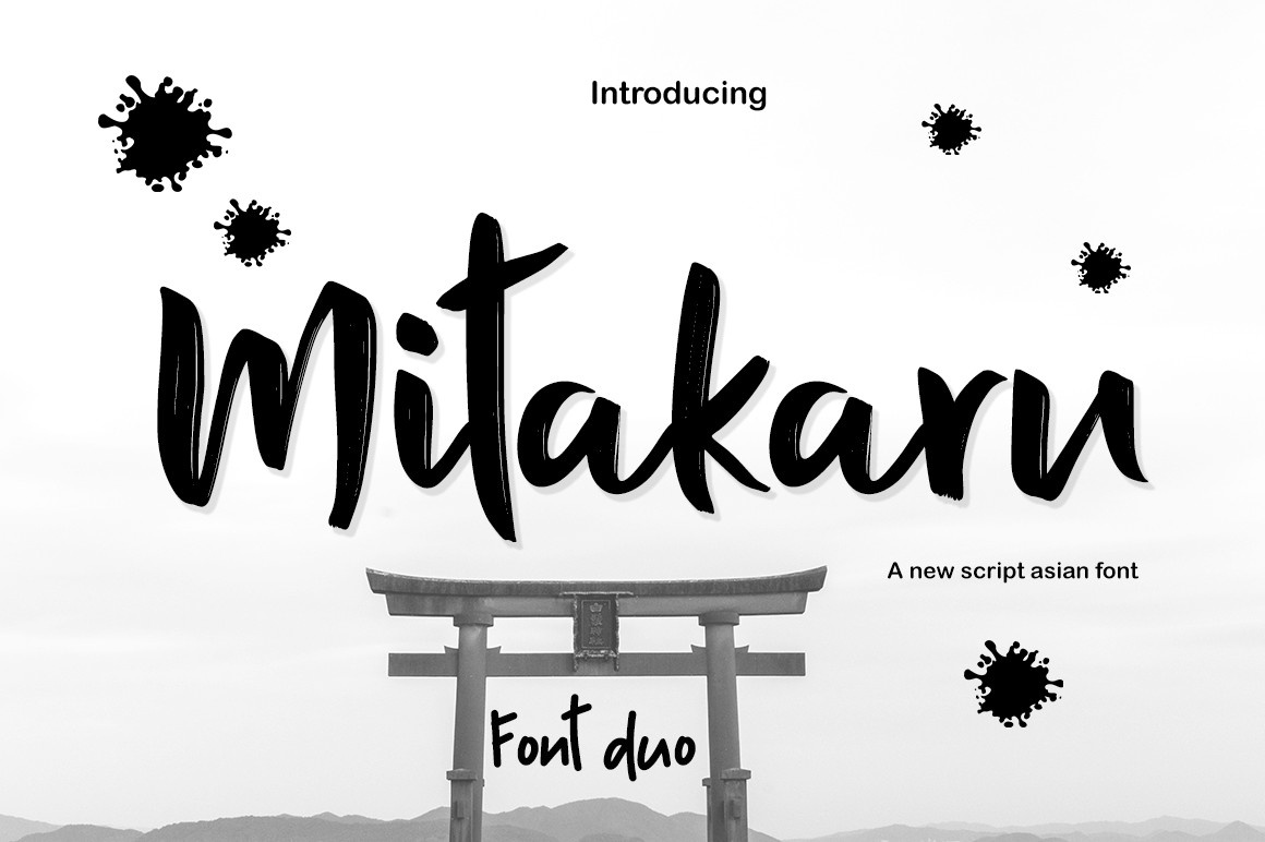 Beispiel einer Mitakaru-Schriftart