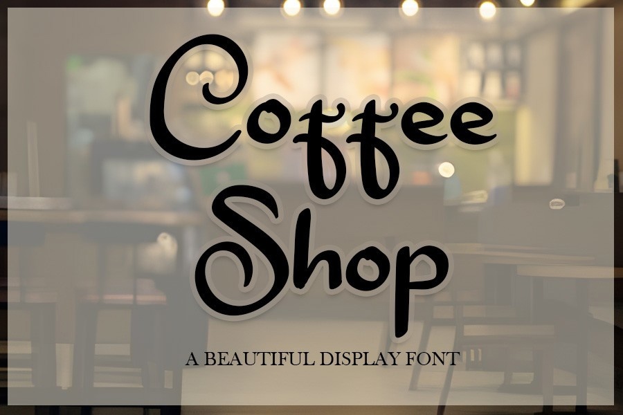 Beispiel einer Coffee Shop-Schriftart