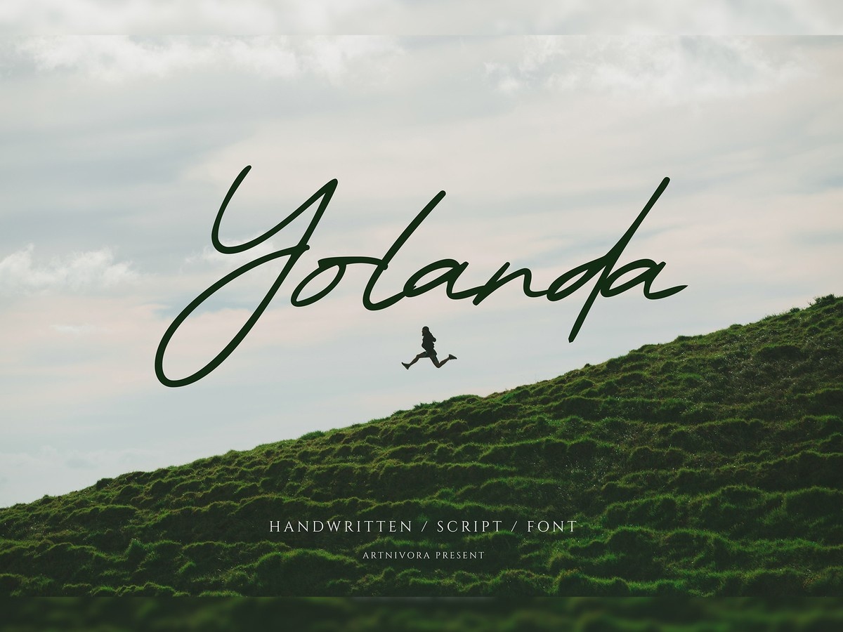 Beispiel einer Yolanda Regular-Schriftart