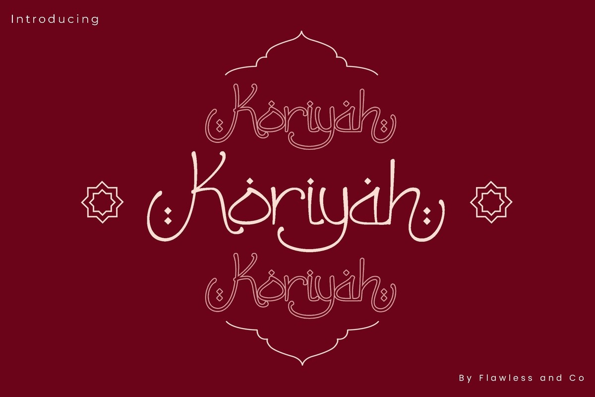 Beispiel einer Koriyah Regular-Schriftart