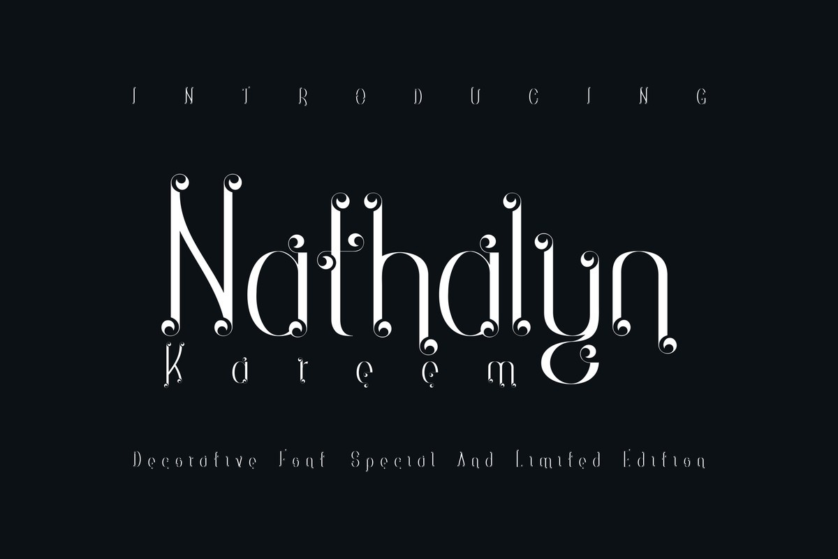 Beispiel einer Nathalyn Kareem-Schriftart