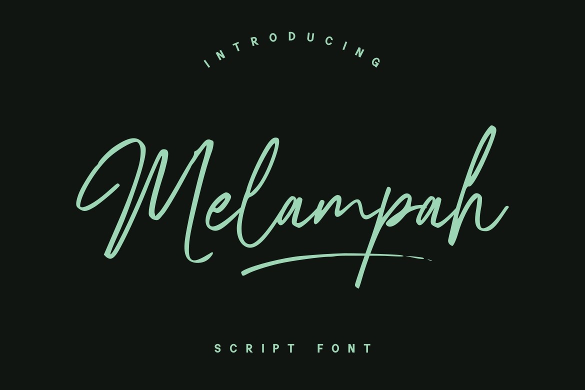 Beispiel einer Melampah-Schriftart