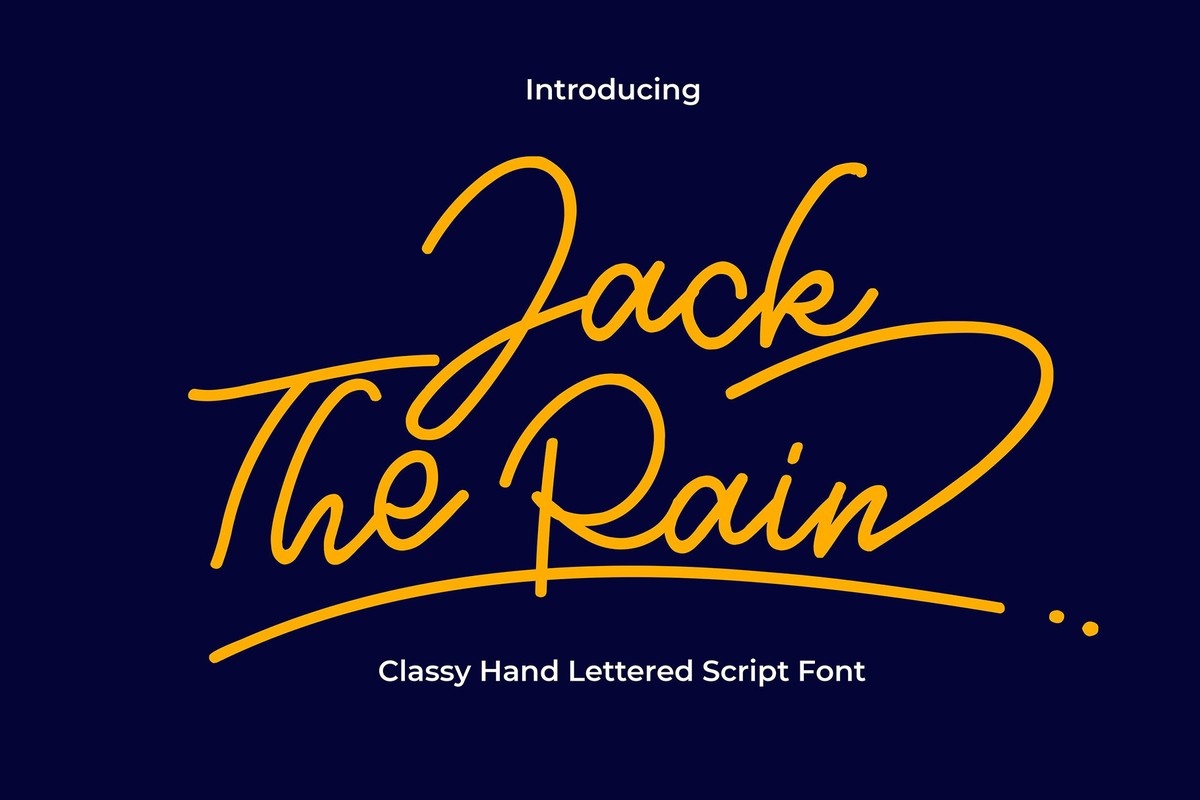 Beispiel einer Jack the Rain-Schriftart