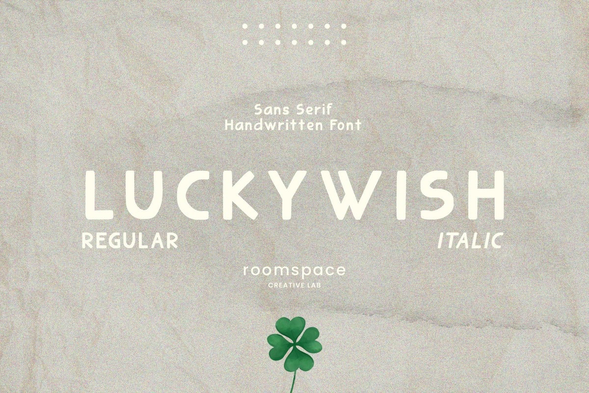 Beispiel einer Luckywish-Schriftart