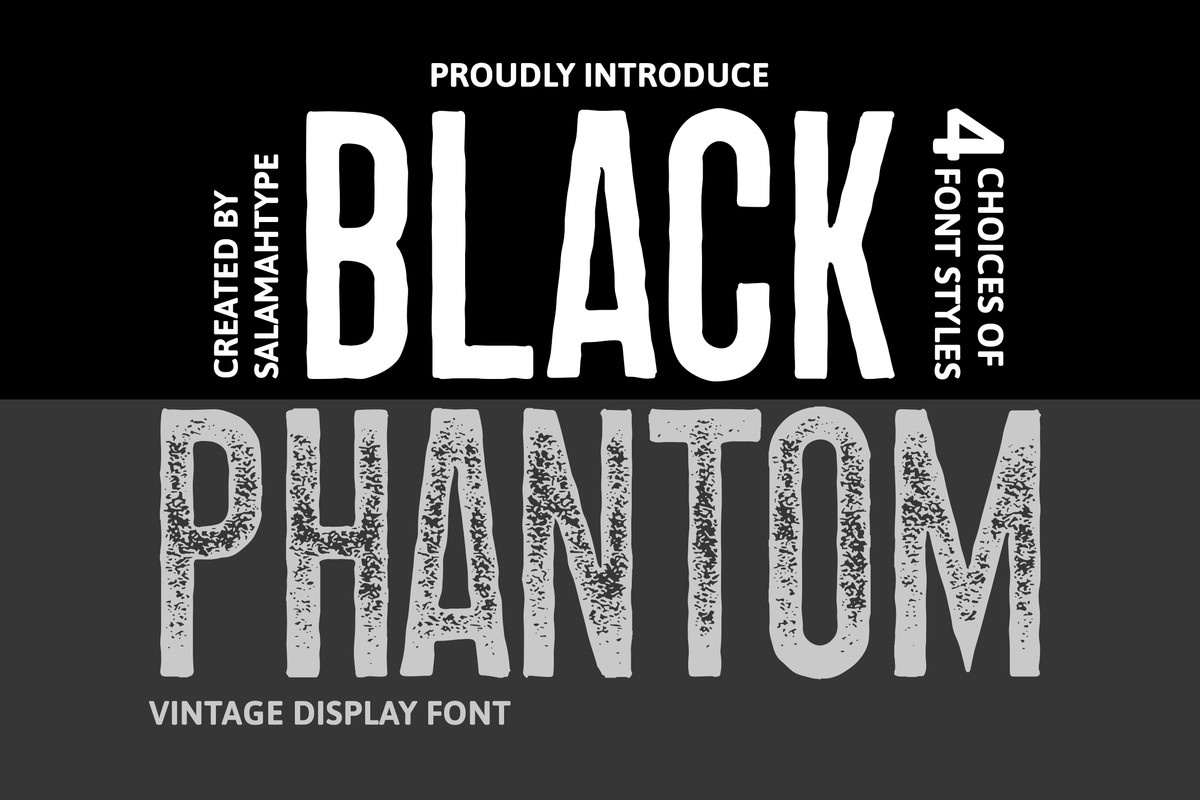 Beispiel einer Black Phantom-Schriftart
