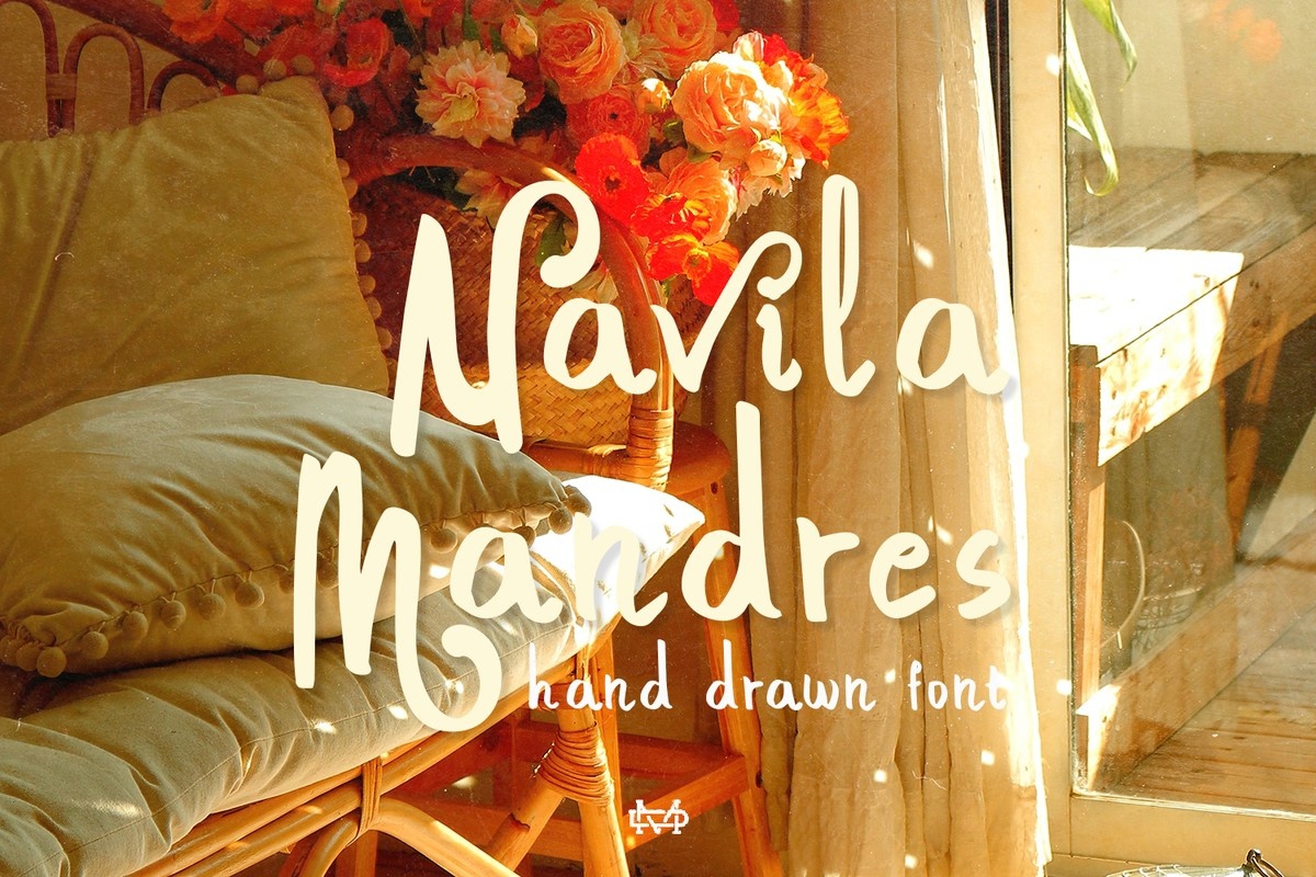 Beispiel einer Navila Mandres-Schriftart